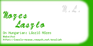 mozes laszlo business card